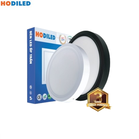 Đèn led ốp trần tròn viền đen HO-OTD09-120 dimmer 9W 3000K Hodiled