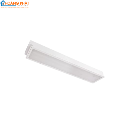 Máng đèn led phản quang âm trần LLA109 /P vân cát 3000K 1x9W 600x200 T8 Duhal