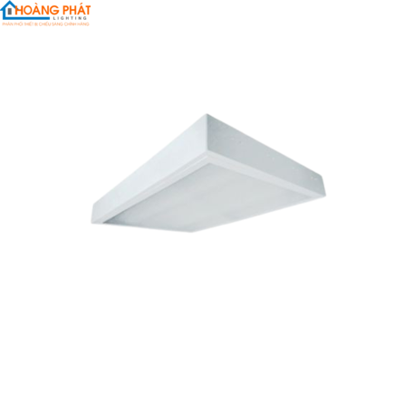 Máng đèn tán quang lắp nổi LLN6218 /T chụp trong suốt 6500K 2x18W 1200x600 T8 Duhal