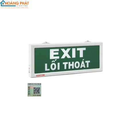 Đèn Exit dạng hộp KT 610 mặt 10 tem PCCC Kentom