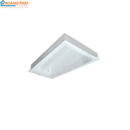 Máng đèn led tán quang âm trần LLA6218 /P vân cát 3000K 2x18W 1200x600 T8 Duhal