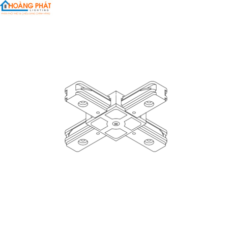 Bộ nối chữ thập ray tracklight ray TRL01/NC+ Rạng Đông