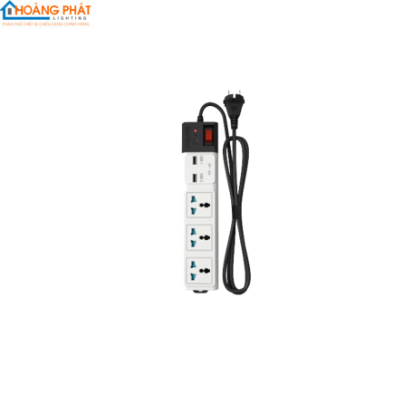 Ổ cắm đa năng USB chống giật OC04.USB 3C/3M/10A Rạng Đông