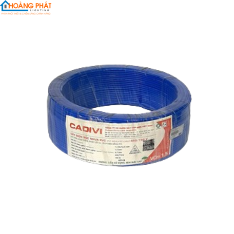 Dây điện Cadivi VCm 1.5 (1x30/0.25) - 450/750V Xanh Dương