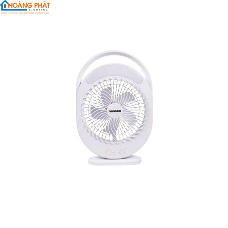 Quạt sạc điện đèn LED NRF6310W màu trắng Nanoco