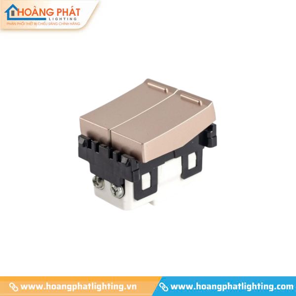 Công tắc B, 1 chiều, loại đôi, cỡ trung màu vàng ánh kim WEVH554127MYZ Panasonic