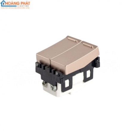 Công tắc B, 1 chiều, loại đôi, cỡ trung màu vàng ánh kim WEVH554127MYZ Panasonic