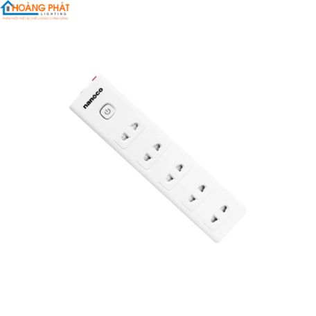 Ổ cắm có dây 5 ổ cắm 2 chấu + 1 công tắc NES5215-5 Nanoco
