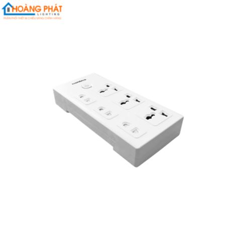 Ổ cắm có dây loại 3 ổ cắm đa năng + 3 ổ cắm 2 chấu + 1 công tắc NES3332-5 Nanoco
