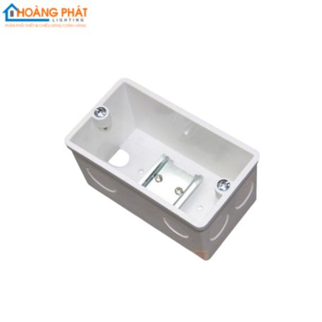 Hộp âm nhựa trắng, đơn, bắt vít NA101TM1 Nanoco