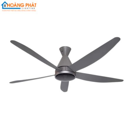 Quạt trần 5 cánh, động cơ DC, có sensor F-60HAN màu xám Panasonic 