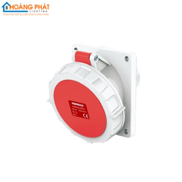 Ổ cắm gắn âm loại kín nước dạng nghiêng NIS434-6FC Nanoco IP67