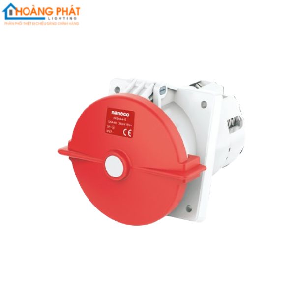 Ổ cắm gắn âm loại kín nước dạng nghiêng NIS444-6 Nanoco IP67