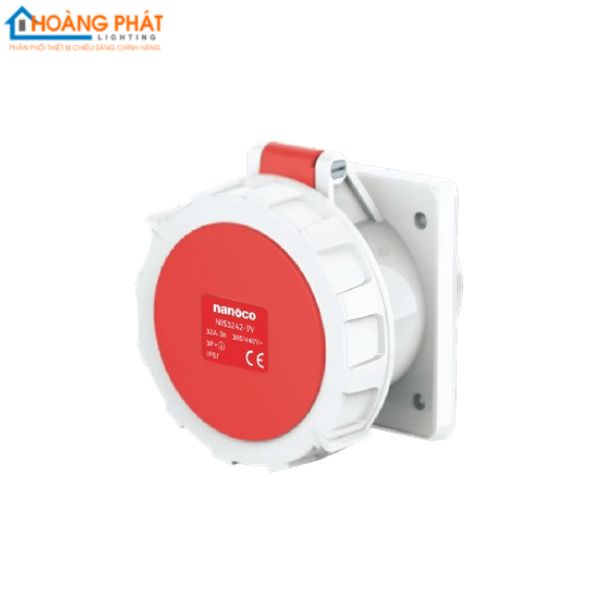 Ổ cắm gắn âm dạng thẳng cho Container loại kín nước NIS3242-3V Nanoco IP67