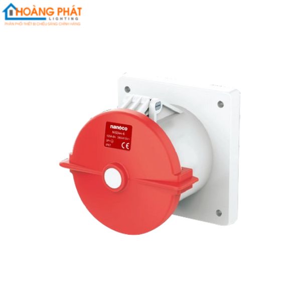 Ổ cắm gắn âm loại kín nước dạng thẳng NIS344-6 Nanoco IP67