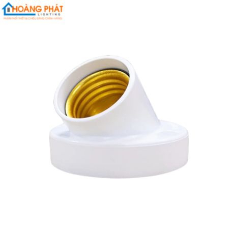 Đui đèn E27 loại 45 độ, màu trắng, có vít NAE2745WM1 Nanoco