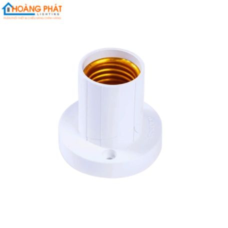 Đui đèn E27 xoay đa năng, màu trắng, có vít NAE4590WM1 Nanoco
