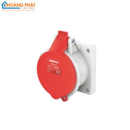 Ổ cắm gắn âm loại không kín nước dạng thẳng NIS325-6 Nanoco IP44