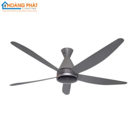 Quạt trần 5 cánh, động cơ DC, có sensor F-60HAN màu xám Panasonic 