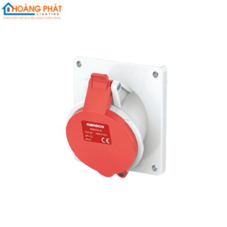 Ổ cắm âm loại không kín nước dạng nghiêng NIS424-6 Nanoco IP44