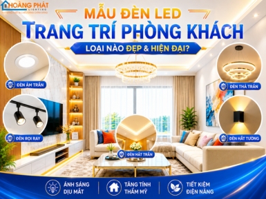 Mẫu Đèn LED Trang Trí Phòng Khách Loại Nào Đẹp & Hiện Đại?