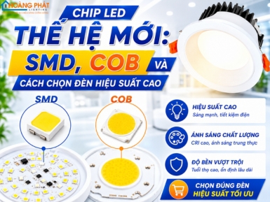 Chip LED Thế Hệ Mới: SMD, COB Và Cách Chọn Đèn Hiệu Suất Cao