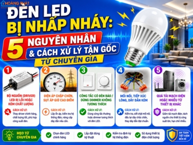 Đèn LED Bị Nhấp Nháy: 5 Nguyên Nhân & Cách Xử Lý Tận Gốc Từ Chuyên Gia
