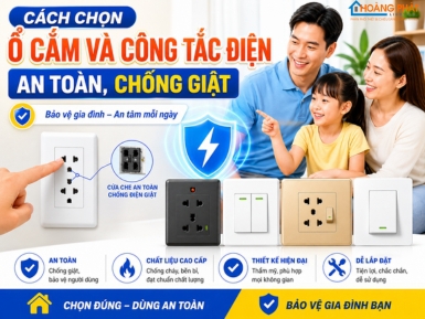 Cách Chọn Ổ Cắm Và Công Tắc Điện An Toàn, Chống Giật Cho Gia Đình