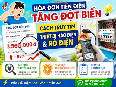Hóa Đơn Tiền Điện Tăng Đột Biến: Cách Truy Tìm Thiết Bị Hao Điện & Rò Điện