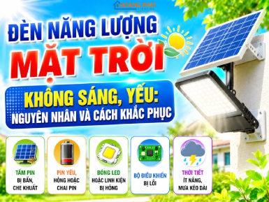 Đèn Năng Lượng Mặt Trời Không Sáng, Yếu: Nguyên Nhân Và Cách Khắc Phục