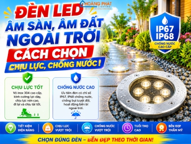 Đèn LED Âm Sàn, Âm Đất Ngoài Trời: Cách Chọn Chịu Lực, Chống Nước
