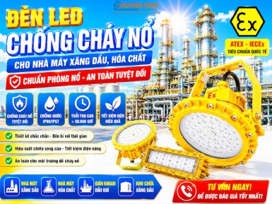 Đèn LED Chống Cháy Nổ Cho Nhà Máy Xăng Dầu, Hóa Chất: Chuẩn Phòng Nổ