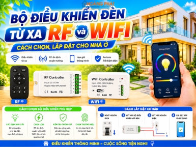Bộ Điều Khiển Đèn Từ Xa RF Và Wifi: Cách Chọn, Lắp Đặt Cho Nhà Ở
