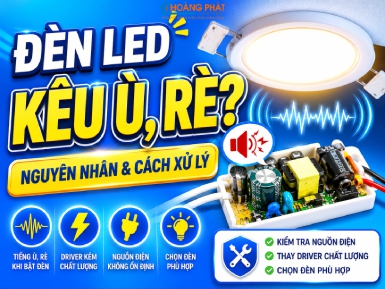 Đèn LED Kêu Ù, Rè Khi Bật: Nguyên Nhân Tiếng Ồn Driver Và Cách Xử Lý