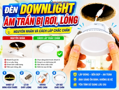 Đèn Downlight Âm Trần Bị Rơi, Lỏng: Nguyên Nhân Và Cách Lắp Chắc Chắn