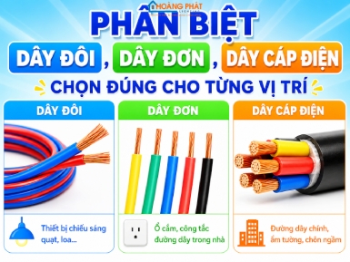 Phân Biệt Dây Đôi, Dây Đơn, Dây Cáp Điện: Chọn Đúng Cho Từng Vị Trí