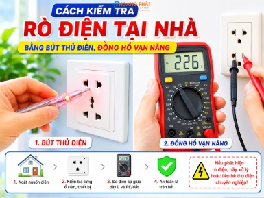 Cách Kiểm Tra Rò Điện Tại Nhà Bằng Bút Thử Điện, Đồng Hồ Vạn Năng