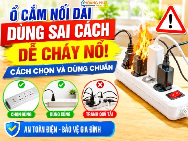 Ổ Cắm Nối Dài Dùng Sai Cách Dễ Cháy Nổ: Cách Chọn Và Dùng Chuẩn