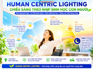 Human Centric Lighting: Chiếu Sáng Theo Nhịp Sinh Học Con Người