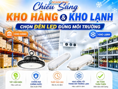 Chiếu Sáng Kho Hàng Và Kho Lạnh: Chọn Đèn LED Đúng Môi Trường