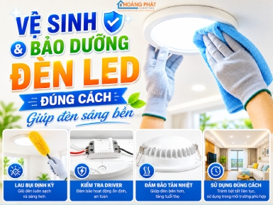 Vệ Sinh Và Bảo Dưỡng Đèn LED Đúng Cách Giúp Đèn Sáng Bền