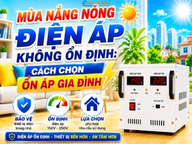 Mùa Nắng Nóng Điện Áp Không Ổn Định: Cách Chọn Ổn Áp Gia Đình