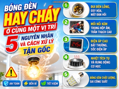 Bóng Đèn Hay Cháy Ở Cùng Một Vị Trí: 5 Nguyên Nhân Và Cách Xử Lý Tận Gốc