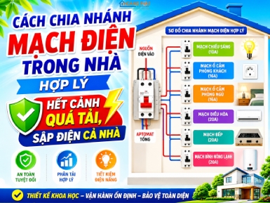 Cách Chia Nhánh Mạch Điện Trong Nhà Hợp Lý: Hết Cảnh Quá Tải, Sập Điện Cả Nhà