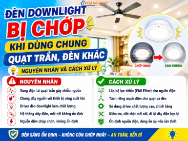 Đèn Downlight Bị Chớp Khi Dùng Chung Quạt Trần, Đèn Khác: Nguyên Nhân Và Cách Xử Lý
