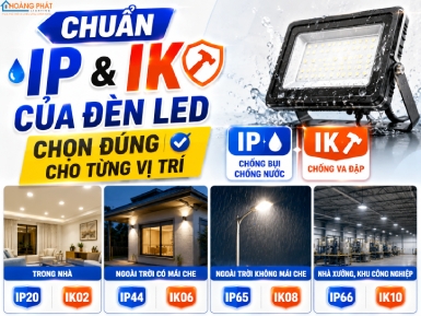Chuẩn IP Và IK Của Đèn LED: Chọn Đúng Cho Từng Vị Trí