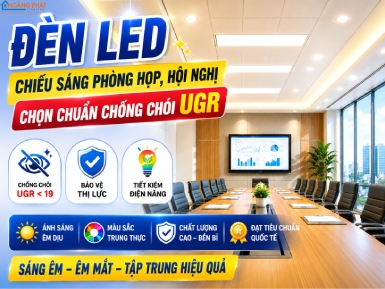 Đèn LED Chiếu Sáng Phòng Họp, Hội Nghị: Chọn Chuẩn Chống Chói UGR