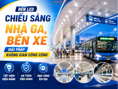 Đèn LED Chiếu Sáng Nhà Ga, Bến Xe: Giải Pháp Không Gian Công Cộng