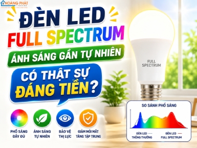 Đèn LED Full Spectrum: Ánh Sáng Gần Tự Nhiên Có Thật Sự Đáng Tiền?
