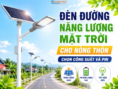 Đèn Đường Năng Lượng Mặt Trời Cho Nông Thôn: Chọn Công Suất Và Pin